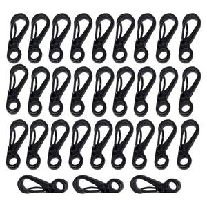 lot 4352 image: Black Hair Clips Small Metal Snap Barrettes Set
