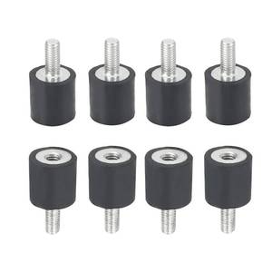 lot 4382 image: MroMax M5 x 12mm Male Thread Studs 0.59 Dia x 0.59 Height Rubber Shock Absorbers Isolators 15x15mm Thread Mounts Metal Anti Vibration Isolators for Motor Generator Pump Car Bobbins Black 8Pcs