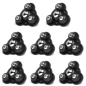 lot 4393 image: TRVL FIELDER Self Adhesive Caster Wheels for Furniture, Low Profile Casters for Small Furniture, 2.4 Inch Steel Appliance Roller, Upgraded 30 LBS Per Wheel (Triangles, Black, 8 PCS)