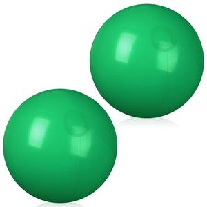 lot 4407 image: kymqlyw 2 Pcs Inflatable Beach Ball 24 inch Swimming Pool Balls Summer Outdoor Decor Ball Ornaments Floatable Ball for Swimming Pool Birthday Party Supplies (Green)