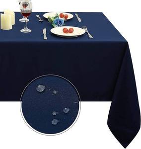 lot 4411 image: Obstal Rectangle Table Cloth, Oil-Proof Spill-Proof and Water Resistance Microfiber Tablecloth, Decorative Fabric Table Cover for Outdoor and Indoor Use (Navy Blue, 60 x 84 Inch)