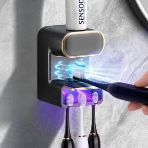 lot 4417 image: Automatic Toothpaste Dispenser,Wall Mounted Electric Toothpaste Dispenser with 3 Toothpaste Slots,Toothpaste Dispenser for Kids and Adults (Black)