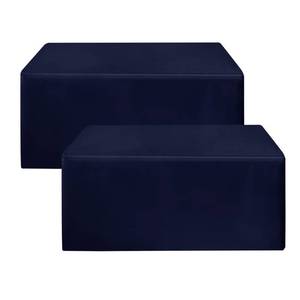 lot 4430 image: HolidayIdeas 2 Pack Square Fitted Table Covers - 34 x 34 Inch -Card Table Clothes Washable Tablecloth Protectors for Parties, Holiday Dinner, Trade Show, Vendor Stand, Navy