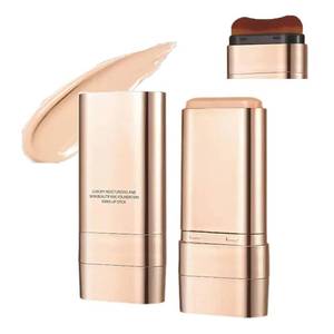 lot 4449 image: 2Pcs Dual-Ended Concealer Foundation Stick, Foundation Stick Korean 3 in 1 with Brush, Lightweight Brighten Flawless Long-Lasting for All Skin Types (Natural)