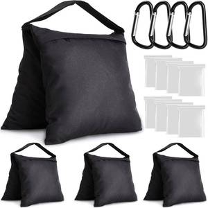 lot 5838 image: Aimosen 4 Packs Sandbags Weight Bags for Light Stand Photography Video Equipment, Heavy Duty Saddlebag for Backdrop Stand, Photo Tripod, Canopy, Pop up Tent, Umbrella Base, Fishing Chair, Picnic Table