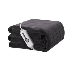 lot 5859 image: Electric Heated Blanket 62x84 Twin Size, Soft Coral Fleece with 4 Heating Levels and 10 Hours Auto-Off, Machine Washable, Cozy Plush Fabric for Couch, Bed & Office, Womens Gift, Dark Gray
