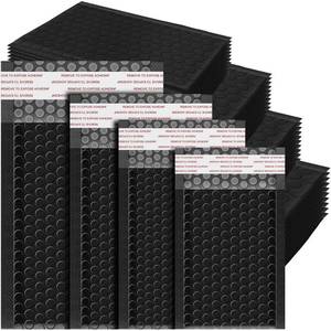 lot 5876 image: Henoyso 100 Pcs Bubble Mailer 4 Sizes Self Adhesive Black Waterproof Padded Envelopes Cushioning Seal Bubble Shipping Envelopes for Mailing Packaging Small Business Packing Supplies