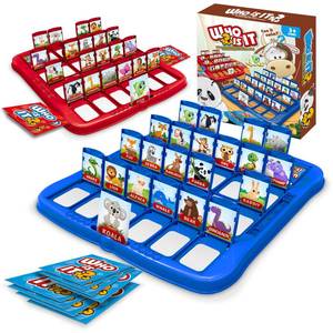 lot 6142 image: Classic Animal Guessing Board Game for Kids Ages 3 and Up �� Who is It �� Two-Player Logic Deduction Game to Boost Cognitive Skills, Family Fun �� Travel Friendly Educational Toy