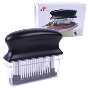 lot 6156 image: Meat Tenderizer with 48 Stainless Steel Ultra Sharp Needle Blades Heavy Duty Cooking machine for Tenderizing Beef, Turkey, Chicken, Steak, Veal, Pork, Fish etc