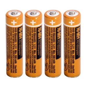 lot 6158 image: pingju NI-MH AAA Rechargeable Battery 1.2V 550mah 4-Pack hhr-55aaabu AAA Batteries for Panasonic Cordless Phones, Remote Controls, Electronics