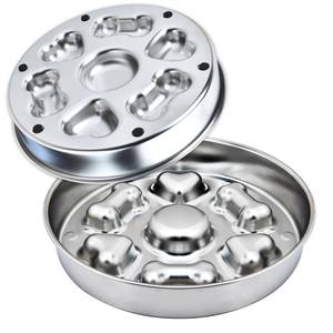 lot 6192 image: Slow Feeder Dog Bowls, Non-Slip Metal Dog Food Bowls, 304 Stainless Steel Water Bowl, Double-Sided Heart and Bones Design Slow Feeder Bowl for Small Medium Large Dogs