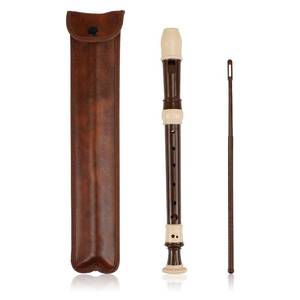 lot 6204 image: Soprano Recorder Descant Flauta Recorder 8 Hole ABS Clarinet German Style Treble flute C Key With Fingering Chart Instructions with Cleaning Rod Bag (baroque)