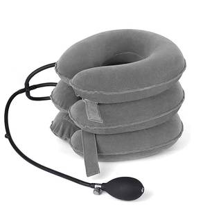 lot 6217 image: Cervical Traction Device, Adjustable Inflatable Neck Braces for Neck Pain and Support, Neck Decompression Home Use (Dark Silver Grey)