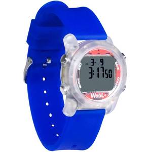lot 6218 image: WobL Worlds Smallest & Best Waterproof Vibrating 9 Alarms  Countdown Timer Wristwatch for SportsMedicineMeetingPotty Reminders, Blue
