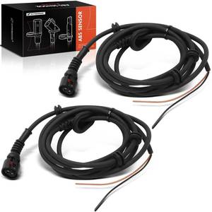 lot 6224 image: A-Premium 2PC Set Wire Harness for Front ABS Wheel Speed Sensor Compatible with Volkswagen Models - Jetta 1999-2005, Golf 1999-2006, Beetle 1998-2010, GTI 2006-2007 - Without Sensor