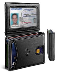 lot 6260 image: BULLIANT Men Wallet, Slim Leather Wallet Front Pocket Card Holder Gift For Men 11 Slots RFID Blocking