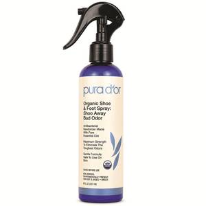 lot 6273 image: PURA DOR Organic Shoe & Foot Odor Eliminator Spray (8oz) Deodorizes & Removes Bad Smells with Eucalyptus, Peppermint, Tea Tree, Lemongrass Essential Oil, Maximum Strength (Packaging may vary)