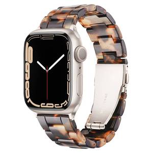lot 6276 image: Light Apple Watch Bands-Fashion Resin band 38mm40mm41mm42mm(Series 11 10),iWacth Bands,Apple Watch Bands for Women,Compatible with iWatch Bands for Women Series 11 SE 10 9 8 7 6 5 4 3 2 1 Ultra 2 1-Tortoise Stone