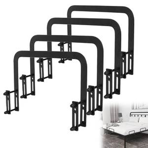 lot 6323 image: Rioychan Mattress Slide Stopper Keep Bed from Sliding, Non-Slip Mattress Holder Gripper Retainer Bart o Prevent Sliding for Metal Bed Frame - 4 PCS