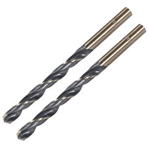 lot 6327 image: uxcell 2pcs Straight Shank Twist Drill Bits 7mm Gold Titanium & Black Nitride Coated High Speed Steel (HSS) 4341 with 7mm Shank for Stainless Steel Alloy Metal Plastic Wood