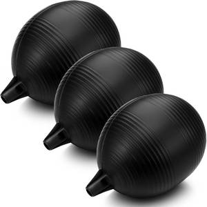 lot 9614 image: Grinsvalley 3 Packs Universal Plastic Toilet Tank Float Balls, Black