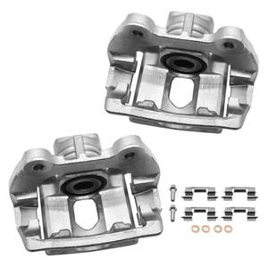 lot 9618 image: Anpulsero Rear Disc Brake Caliper Assembly with Bracket Compatible with Select GMC, Buick, Saturn, Chevy and Cadillac Models - Acadia (Limited), Enclave, Outlook, Traverse, XTS  Rear Brake Calipers