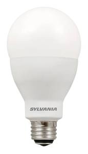 lot 10381 image: Sylvania A21 LED Light Bulb, 23W, 150W Equivalent, Dimmable, 2600 Lumens, Frosted, 5000K, Daylight - 1 Pack (79735)