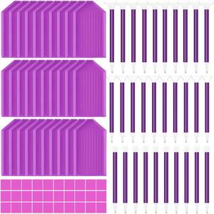 lot 10409 image: Affrolling 90 Pcs 5d Diamond Art Painting Tools and Accessories Kits Include Drill Pens with 3 Drill Sizes, Plastic Diamond Trays, Glue Clay, Rhinestone Art Painting DIY Accessories(Purple)