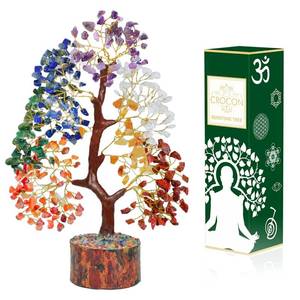 lot 10422 image: Crocon� The Original 7 Chakra Crystal Tree of Life, Birthday Gifts for Women & Men  Healing Crystals, House Office Decor Tree - Sister, Gifts for Mom, Her House Warming Gift  Women Unique Gift Idea