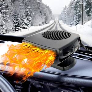 lot 10423 image: Car Heater,200W 12V Windshield Defroster,Portable Heater for Car Plug in Cigarette Lighter,2-in-1 Fast Heating & Cooling Modes with 360° Rotating Base(Black)