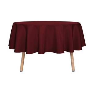 lot 10430 image: sancua Round Tablecloth - 70 Inch - Water Resistant Spill Proof Washable Polyester Table Cloth Decorative Fabric Table Cover for Dining Tables, Buffet Parties and Camping, Burgundy