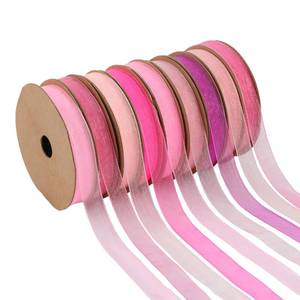 lot 10437 image: 38 x 90 Yards Organza Ribbon Set 9 Rolls x 10 Yards Sheer Ribbon for Gift Wrapping Crafts Christmas Decorating, Embroidery, Crafting, Sewing,Wedding, Birthday Party, Holiday. (Mixed Color-2)