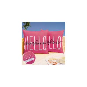 lot 10443 image: DFXSZ Outdoor Pillow Covers 16x16 Inch Set of 2 Hello Sunshine Decor Hot Pink Waterproof Throw Pillow Covers Summer Outdoor Waterproof Pillow Covers Decor for Patio Funiture Garden Sofa Couch 020H16