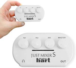 lot 10460 image: Maker hart JUST Mixer S Portable 3 Channels Stereo IN Mini Audio Mixer2 Stereo OutputBatteryUSB Power3C Device