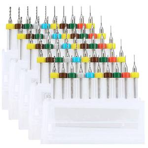 lot 10481 image: WayinTop 50pcs PCB Drill Bits Set Spiral Flute Carbide 0.3mm-1.2mm for Print Circuit Board Stone Dremel Jewelry CNC Engraving (5PCS Each)