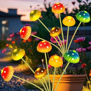 lot 10484 image: TEDOF Solar Mushroom Lights for Outside,2 Pack 12 LED Solar Swaying Mushroom Lights Waterproof Outdoor Decor for Lawn Porch Patio,Birthday Mothers Day Gifts for Women Mom