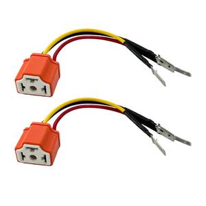 lot 10485 image: Suvnie 2 PCS H4 HB2 9003 Wiring Harness Headlight Socket, 16AWG Ceramic Headlight Connector, Pigtail Socket Female Plug, Fog Light Retrofit Car Accessories for Truck Boat