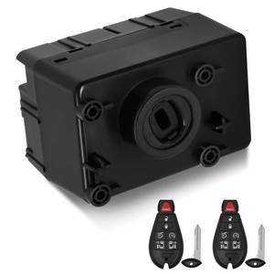 lot 11530 image: 601-082 Wireless Ignition Switch Module Kit & 2 Keys Compatible with 2011-2013 Dodge Challenger, Ram 1500 2500 3500 4500 5500, Jeep Grand Cherokee, Replace# 68105739AC 5026533AE (Need Programming)