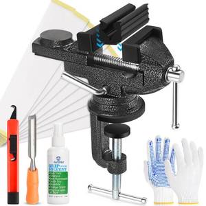 lot 11567 image: AugFir Golf Grip Kit for Regripping Golf Clubs, Portable Table Vise Rubber Clamp for Golf Grip Removal Tool with Solvent, Golf Club Regripping Kit