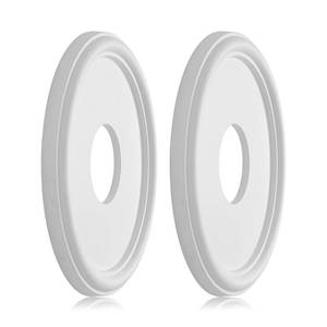 lot 11572 image: EIFHYT Molded PU Ceiling Medallion for Light Fixtures and Ceiling Fans, 13.1OD x 4ID x 1P (Fits Canopies up to 10.25) White