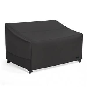 lot 11579 image: NettyPro Patio Loveseat Sofa Cover Waterproof Heavy Duty Outdoor Couch Furniture 2 Seater Cover, 54 Wx 32 Dx 35 H, Black