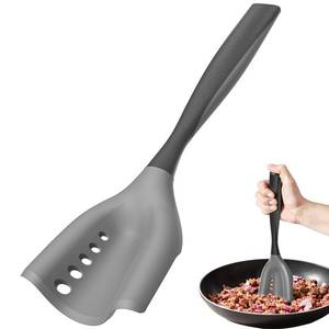 lot 12171 image: Mincing Spatula Meat Chopper, Hamburger Grinder, Premium Heat Resistant Smasher for Ground Beef, Potato Mix Tool, Meat & Poultry Tenderizers-Black
