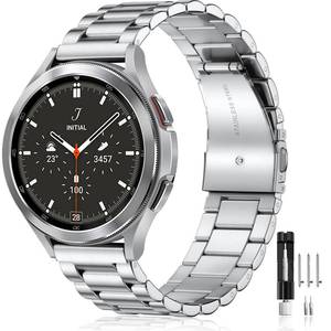 lot 12187 image: Lerobo Band Compatible with Samsung Watch 7 6 5 4 40mm 44mm BandGalaxy Watch 4 6 Classic 42mm 46mm 43mm 47mmGalaxy Watch 5 Pro 45m, 20mm Stainless Steel Metal Replacement for Men Women