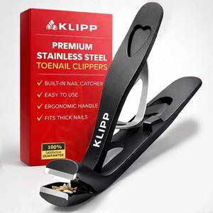 lot 12188 image: Toenail Clippers for Thick Toenails �� KLIPP 15 mm Wide Jaw Thick Fingernail and Toenail Cutter with Curved Stainless-Steel Blades for Seniors (Angled Wide Opening)