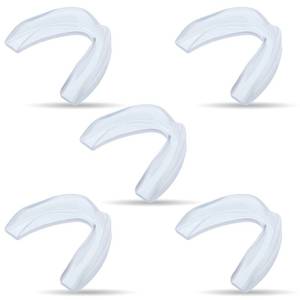 lot 12190 image: 5 Pack Kids Youth Mouth Guard for Football Sports, Clear Boys Girls Sports Mouthguard, Soft Mouth Guard for Hockey Boxing MMA Basketball, Ages 4