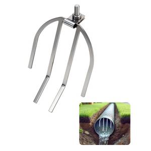 lot 12209 image: BLSGBUIDING 4 Inch Flap Gate for Flexible Downspout Extensions, 304 Stainless Steel Mechanical End Cap for Corrugated Drainage Pipes, Rust-Proof Debris Blocker & Flow Controller, 1-Pack