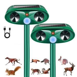 lot 14013 image: 2026 Upgraded Sonic Fortress Pro Deer Repellent Devices,Waterproof Solar Ultrasonic Animal Repellent Outdoor with Motion Activated Cat Squirrel Rabbit Raccoon Deterrent for Yard Lawn Garden,2Pack