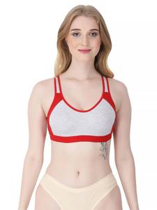 lot 14016 image: KINZA SOFT Women��s Cotton Underwired Bra, Full Coverage Non-Padded Seamless Everyday Comfort Bra with Straps �� Pack of 3 (US, Numeric, 36, Regular, Regular, Blue,Pink & Green)