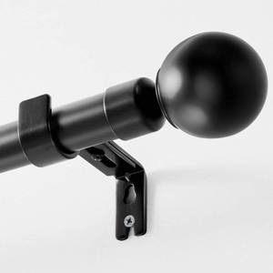lot 14026 image: ARTiFiXPRO 2 Pcs Metal Curtain Rod Finials, Hollow Carved Design Curtain Rod Ends, Decorative Drapery Pole Cap for 28mm1.1 Inch Rods, Modern Window Treatment Hardware for Living Room Bedroom (Black)