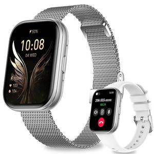 lot 14027 image: Smart Watches for Women, 1.75 HD Fitness Tracker (AnswerMake Calls), IP68 Waterproof Smartwatch with Heart Rate SpO2 Sleep Stress Monitor, 120 Sports Modes Watch for Android & iPhone (Silver)